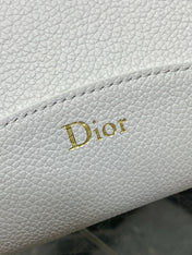 DIOR 26S MEDAILLON BUCKET BAG 26 IN WHITE CALFSKIN