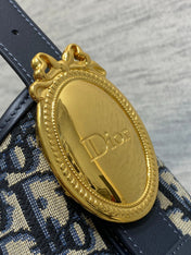 DIOR 26S MEDAILLON BUCKET BAG 26 IN BLACK OBLIQUE JACQUARD