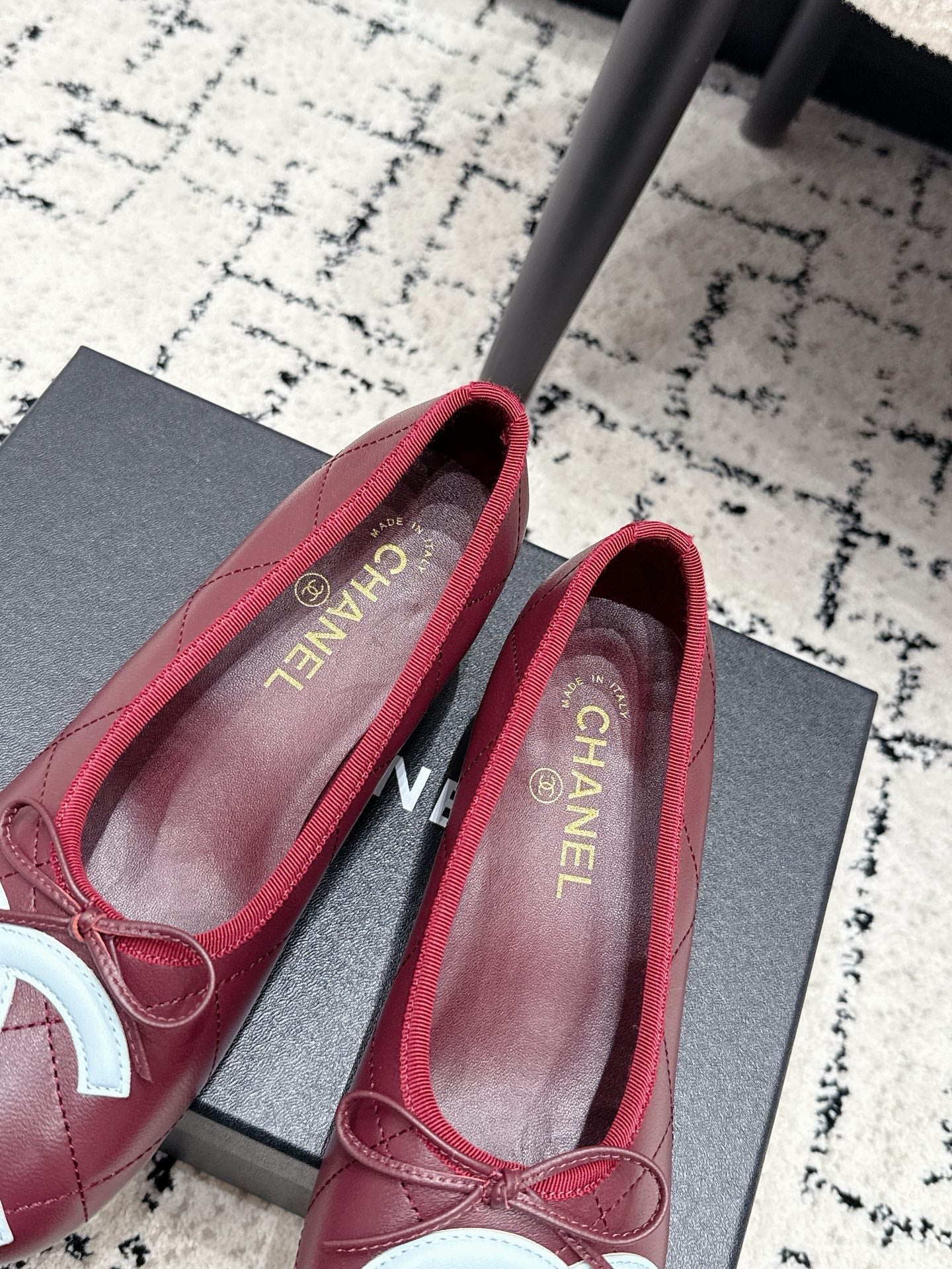 CHANEL 26S HIGH HEELS IN DARK RED LAMBSKIN WITH BOW