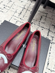 CHANEL 26S HIGH HEELS IN DARK RED LAMBSKIN WITH BOW
