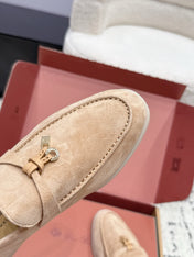LP 26S SUMMER CHARMS WALK LOAFER IN DARK BEIGE SUEDE GOLD HARDWARE