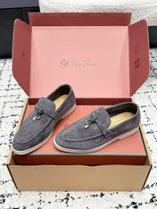 LP 26S SUMMER CHARMS WALK LOAFER IN CHARCOAL GRAY SUEDE GOLD HARDWARE