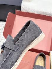 LP 26S SUMMER CHARMS WALK LOAFER IN CHARCOAL GRAY SUEDE GOLD HARDWARE