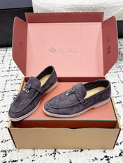 LP 26S SUMMER CHARMS WALK LOAFER IN PURPLE GRAY SUEDE GOLD HARDWARE