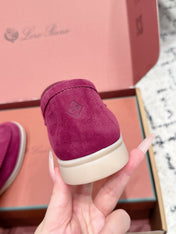 LP 26S SUMMER CHARMS WALK LOAFER IN FUCHSIA PINK SUEDE GOLD HARDWARE