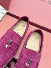 LP 26S SUMMER CHARMS WALK LOAFER IN FUCHSIA PINK SUEDE GOLD HARDWARE