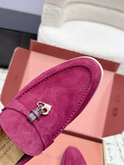 LP 26S SUMMER CHARMS WALK LOAFER IN FUCHSIA PINK SUEDE GOLD HARDWARE