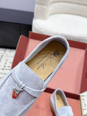 LP 26S SUMMER CHARMS WALK LOAFER IN LIGHT BLUE SUEDE GOLD HARDWARE