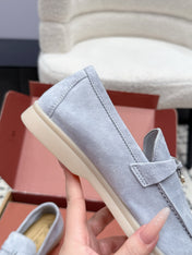 LP 26S SUMMER CHARMS WALK LOAFER IN LIGHT BLUE SUEDE GOLD HARDWARE