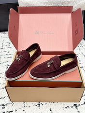LP 26S SUMMER CHARMS WALK LOAFER IN BURGUNDY RED SUEDE GOLD HARDWARE