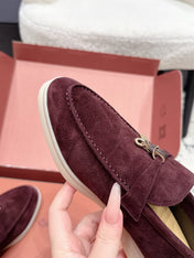 LP 26S SUMMER CHARMS WALK LOAFER IN BURGUNDY RED SUEDE GOLD HARDWARE