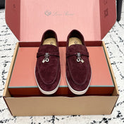 LP 26S SUMMER CHARMS WALK LOAFER IN BURGUNDY RED SUEDE GOLD HARDWARE