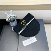 BEANIE HAT IN BLACK WOOL 419778