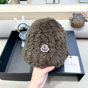 BUCKET HAT IN MOCHA BROWN FLEECE 435039