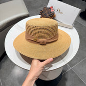 DIOR 26S FLAT-BRIM STRAW HAT STYLE 41