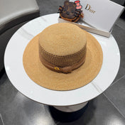 DIOR 26S FLAT-BRIM STRAW HAT STYLE 41