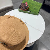 GUCCI 26S FLAT BRIM STRAW HAT WITH BOW STYLE 16