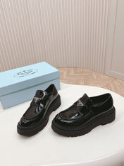 PRA BRUSHED MONOLITH LOAFERS GLOSSY BLACK CALFSKIN