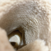 HM 26S SHEARLING LACE-UP BOOTS IN BEIGE CALFSKIN AND SUEDE