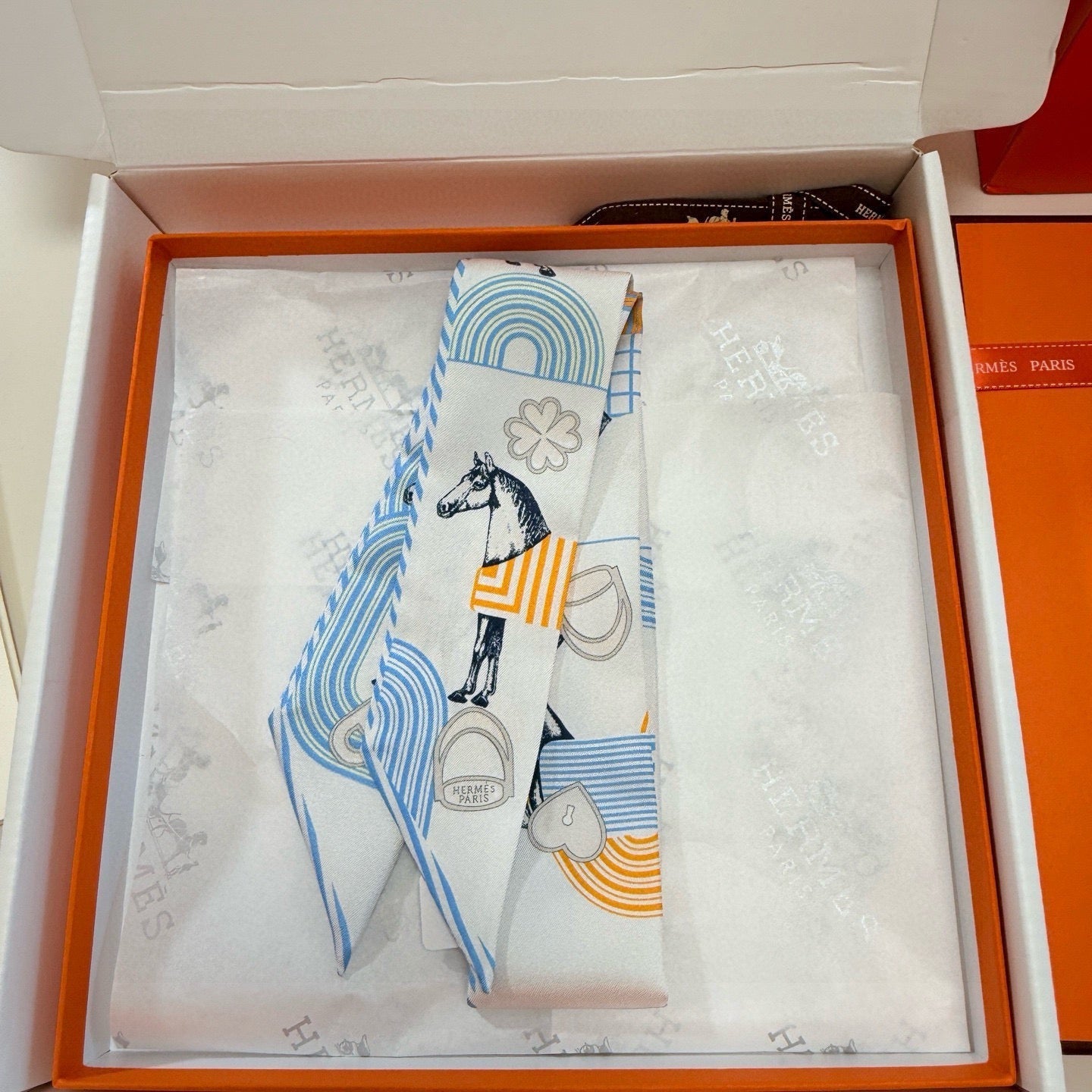 HERMES 25S SCARF TWILLY 86 IN SILK 987342