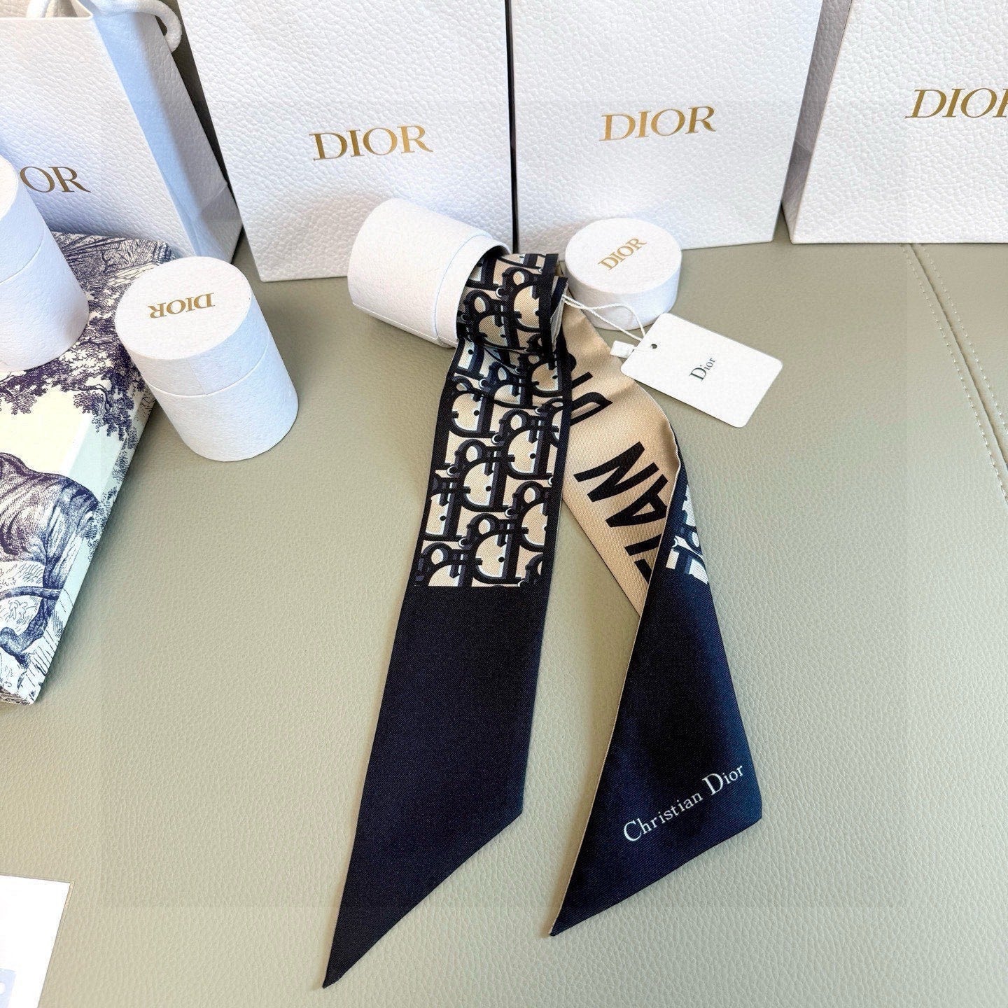 DIOR 26S SCARF 105CM IN SILK 313136