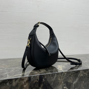 CELINE 25S TEEN LULU BAG 24 IN BLACK CALFSKIN GOLD HARDWARE