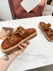 TIPPI SANDAL IN BRONZE BROWN CALFSKIN