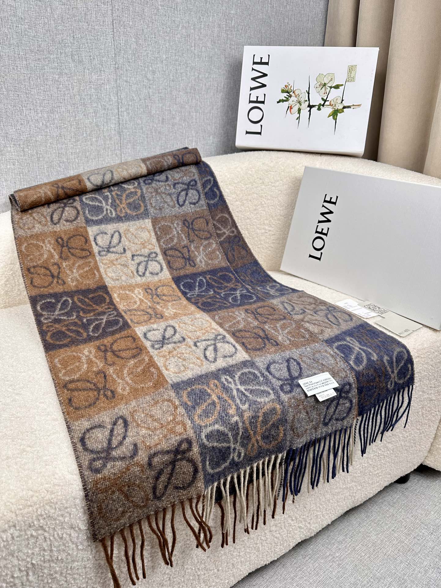 LOEWE 26S SCARF 200 IN CASHMERE 126269