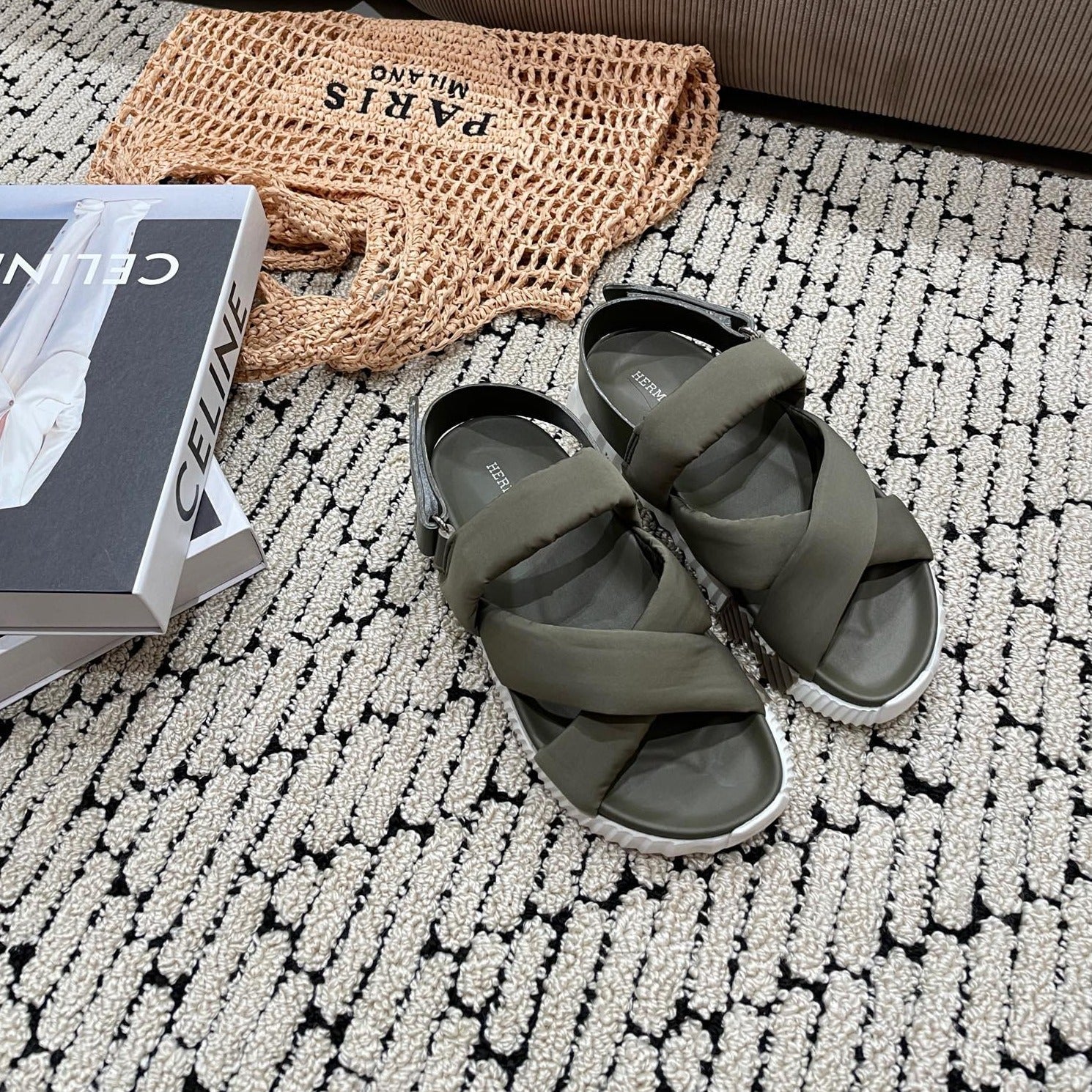 ELECTRIC SANDAL SHADOW CALFSKIN