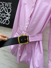 Loewe Shirt Dress Lilac Cotton