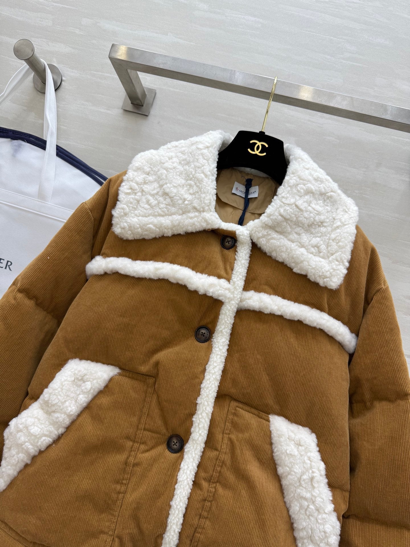 MONCLER 25S VELVET FUR JACKET 306104