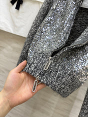 CHANEL 25S HERRINGBONE KNIT JACKET 270