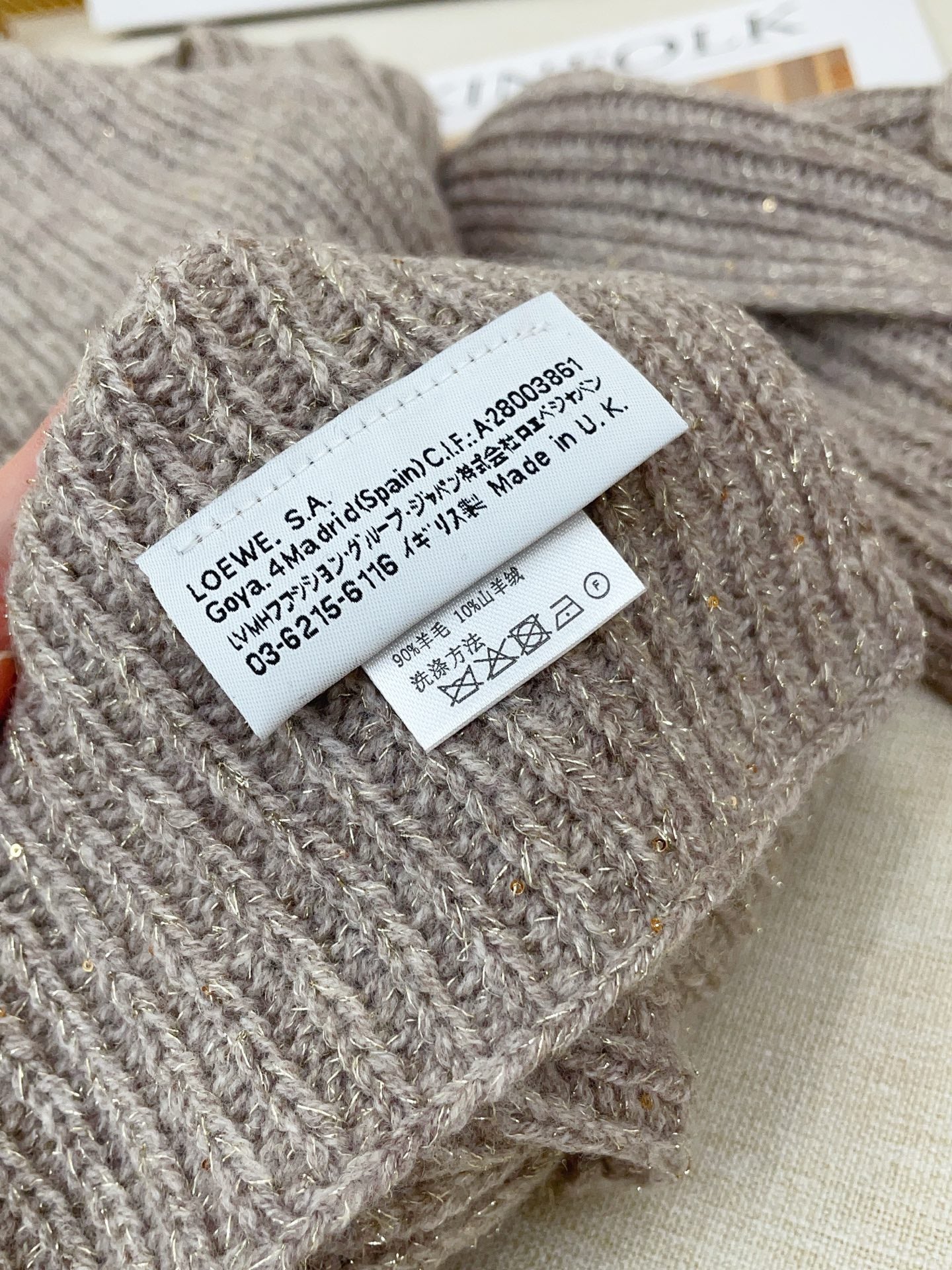 LOEWE 26S SCARF 180 IN CASHMERE 130332