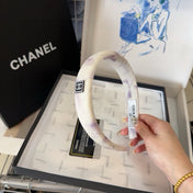 WHITE FABRIC HAIRBAND 418914