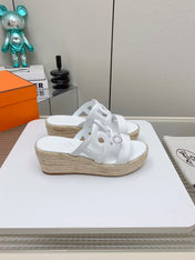 ITHEA 85 MM ESPADRILLE IN WHITE CALFSKIN