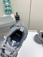 XL FISHNET SNEAKER IN GRAY MESH, POLYURETHANE, POLYESTER WITH RHINESTONES