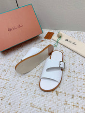SANDALS IN WHITE CALFSKIN