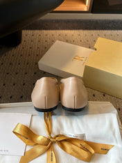 THE ROW 26S BALLET FLATS IN NUDE BEIGE MESH