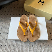 THE ROW 26S THONG SANDALS IN MUSTARD YELLOW SUEDE