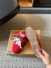 MIUMIU 26S SNEAKER MULES IN RED SUEDE MIX FABRIC