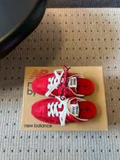 MIUMIU 26S SNEAKER MULES IN RED SUEDE MIX FABRIC