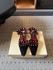 VALENTINO 26S ROCKSTUD HIGH HEELS 40 MM IN BLACK SUEDE