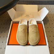 HM 26S DESTIN MULES IN BEIGE SUEDE