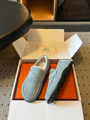 HM 26S DESTIN LOAFERS IN LIGHT BLUE SUEDE