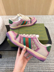 GUCCI 26S SNEAKERS IN PURPLE GRADIENT CANVAS