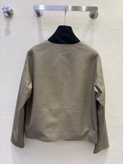 HERMES 25S SHORT LEATHER JACKET 059