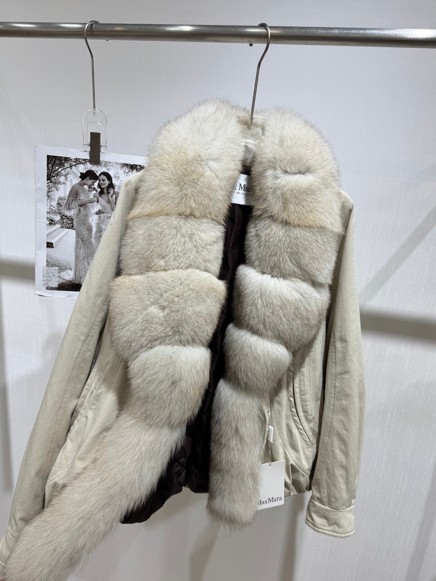 MAXMARA 26S FUR-TRIMMED SUEDE JACKET 293