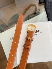 CELINE 26S BELT 25 MM IN BROWN CALFSKIN 669846
