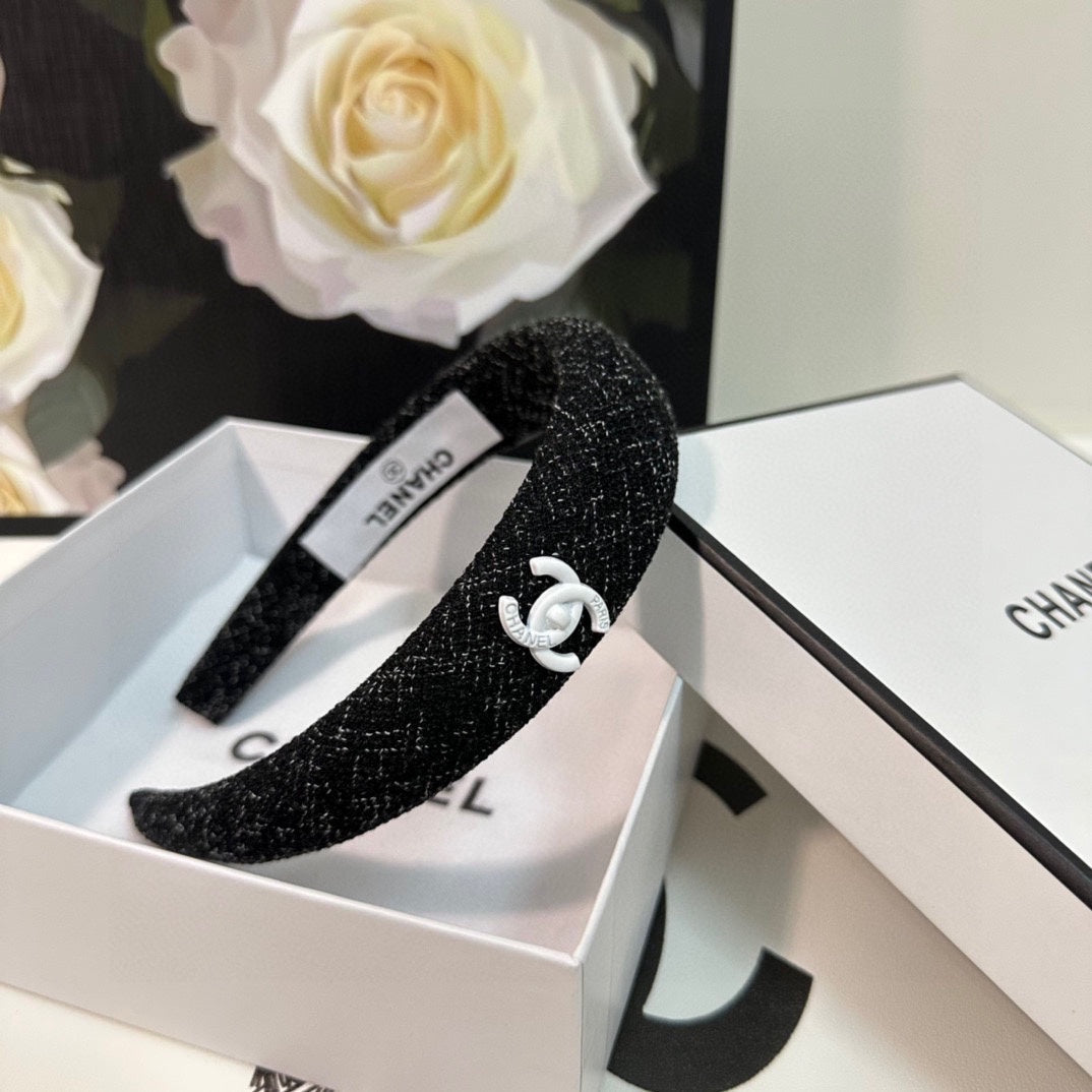 BLACK TWEED HAIRBAND 124639