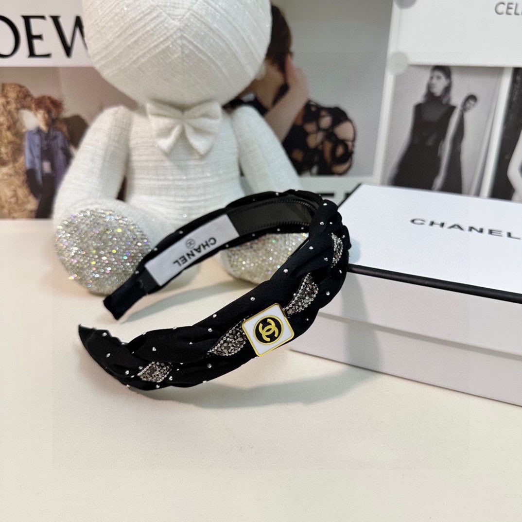 HAIRBAND CC LOGO BLACK FOR WOMEN 151340
